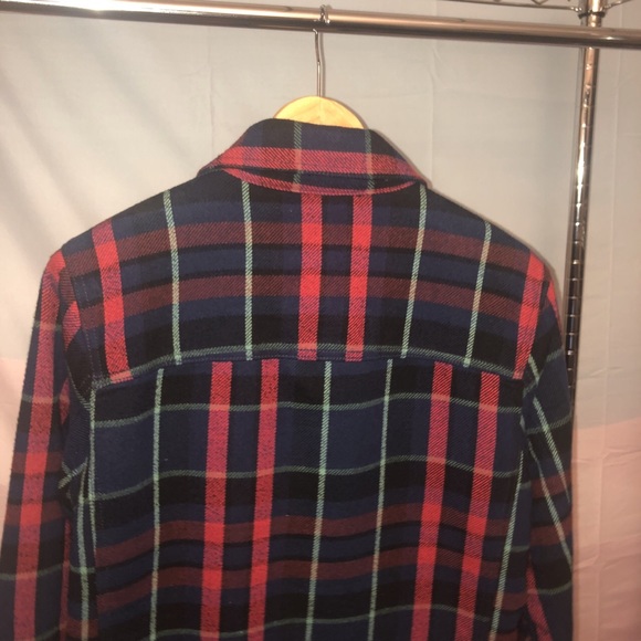 american eagle sherpa lined flannel jacket - Picture 2 of 3